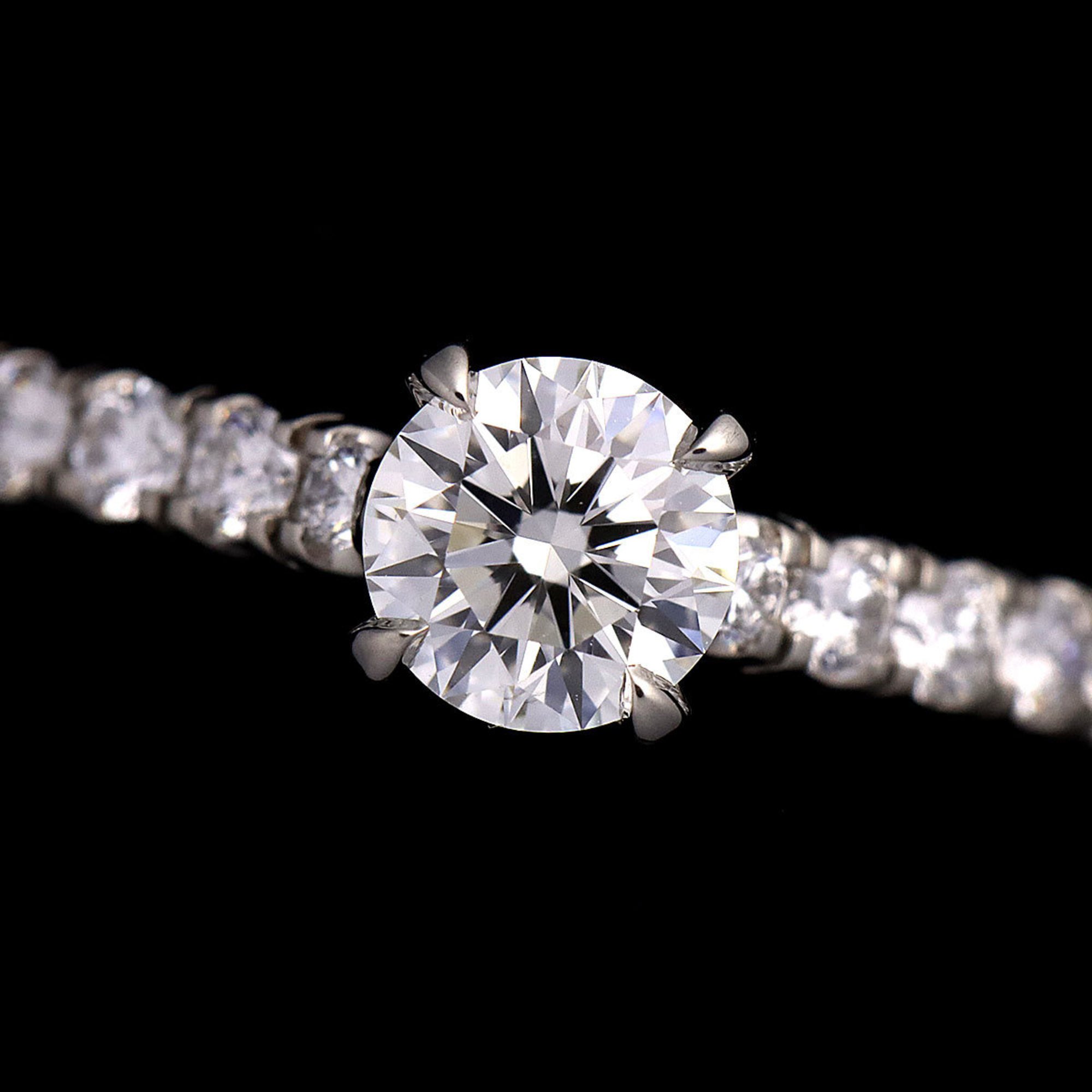 Cartier Solitaire Diamond Ring 0.40ct G/VS1/3EX #45 Pt