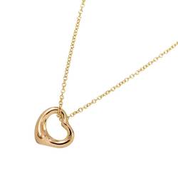 Tiffany & Co. Heart 11mm Necklace 40cm K18 PG Pink Gold 750 Open