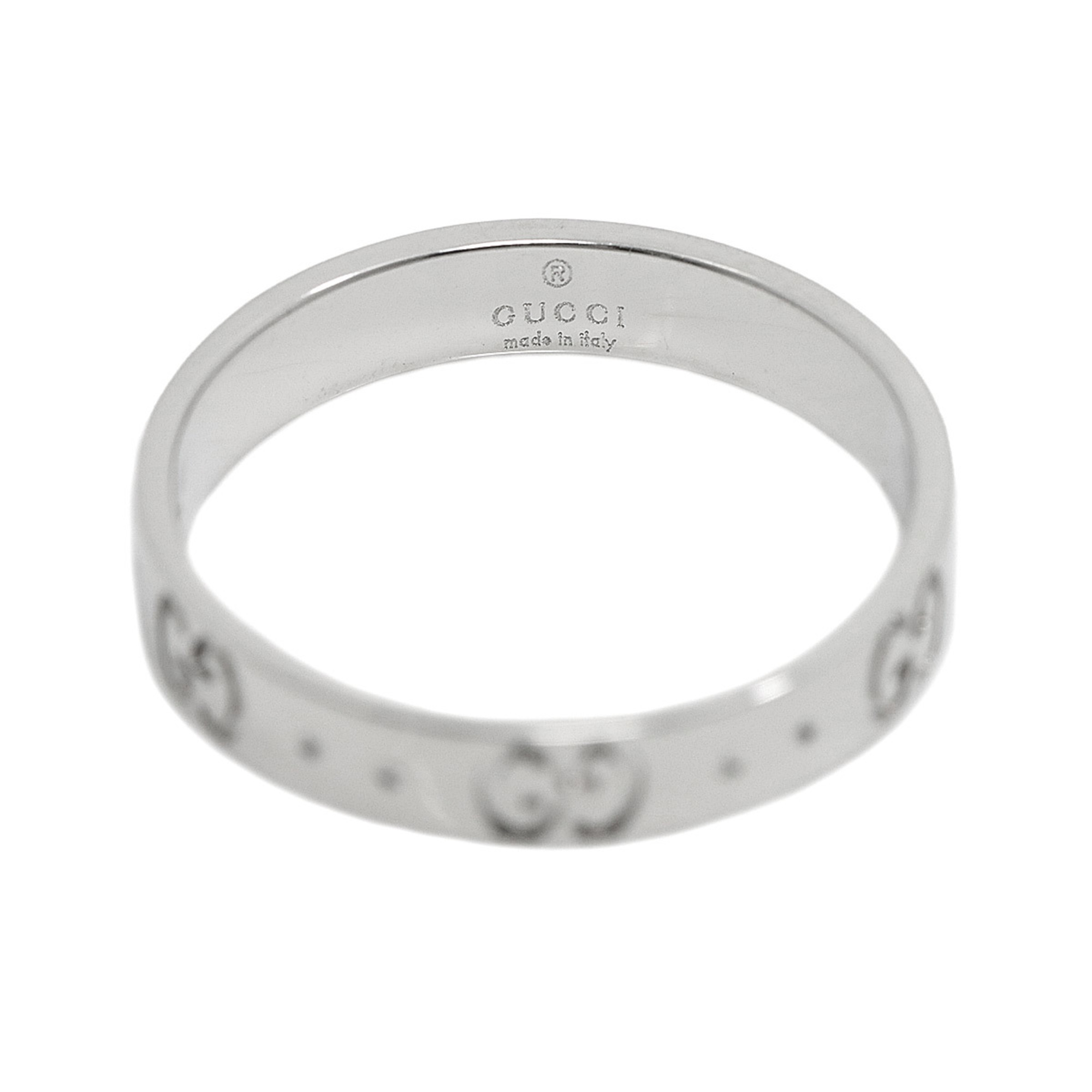 Gucci Icon #18 Ring K18 WG White Gold 750