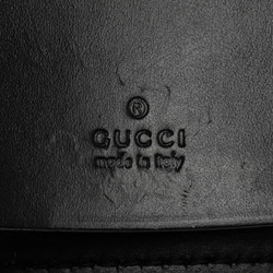Gucci Guccissima Interlocking G Key Case 6 Links 369673 Black Leather Women's GUCCI
