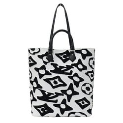 Louis Vuitton LOUIS VUITTON Bag Tufted Monogram Women's Men's Handbag Shoulder 2way LV×UF Cabas White Black M45567 Outing