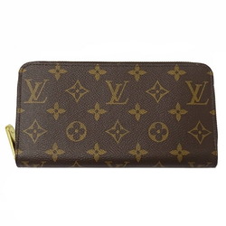 Louis Vuitton LOUIS VUITTON Wallet Monogram Women's Men's Long Zippy Brown M42616 Round