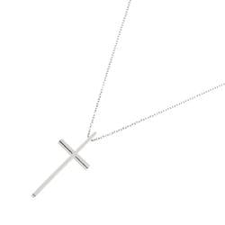 Tiffany & Co. Cross Necklace 45cm K18 WG White Gold 750