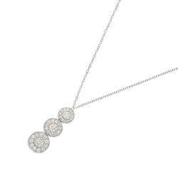 Tiffany & Co. Circlet Triple Drop Diamond Necklace 40cm Pt Platinum