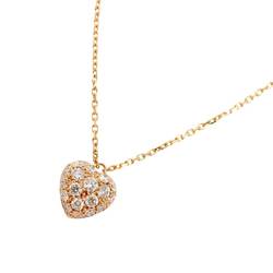 Cartier Heart Diamond Necklace 41cm K18 PG Pink Gold 750