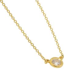 Tiffany & Co. By the Yard Diamond 0.26ct G/VS1/3EX Necklace 40cm K18 YG 750 The