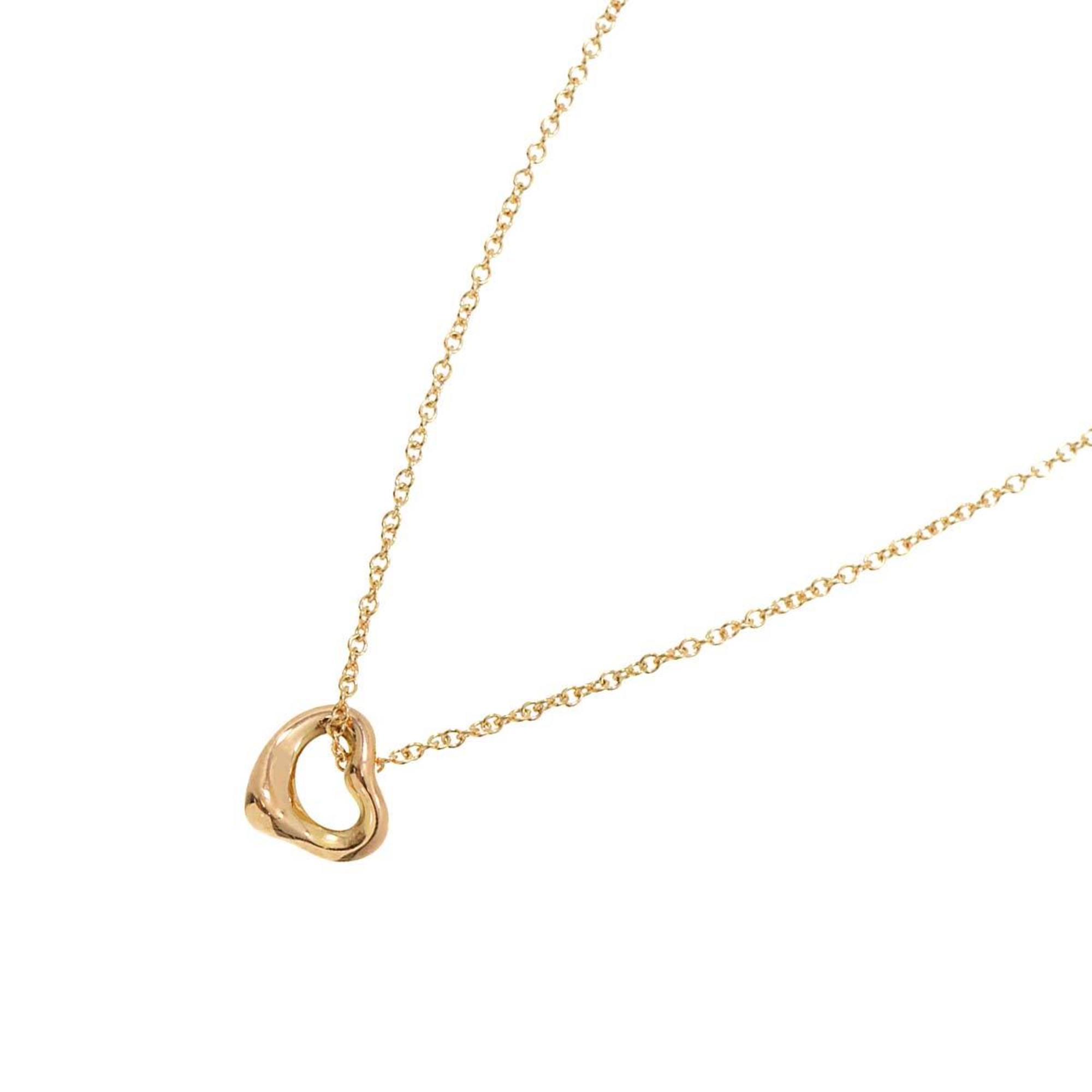 Tiffany & Co. Heart 7mm Necklace 40cm K18 PG Pink Gold 750 Open