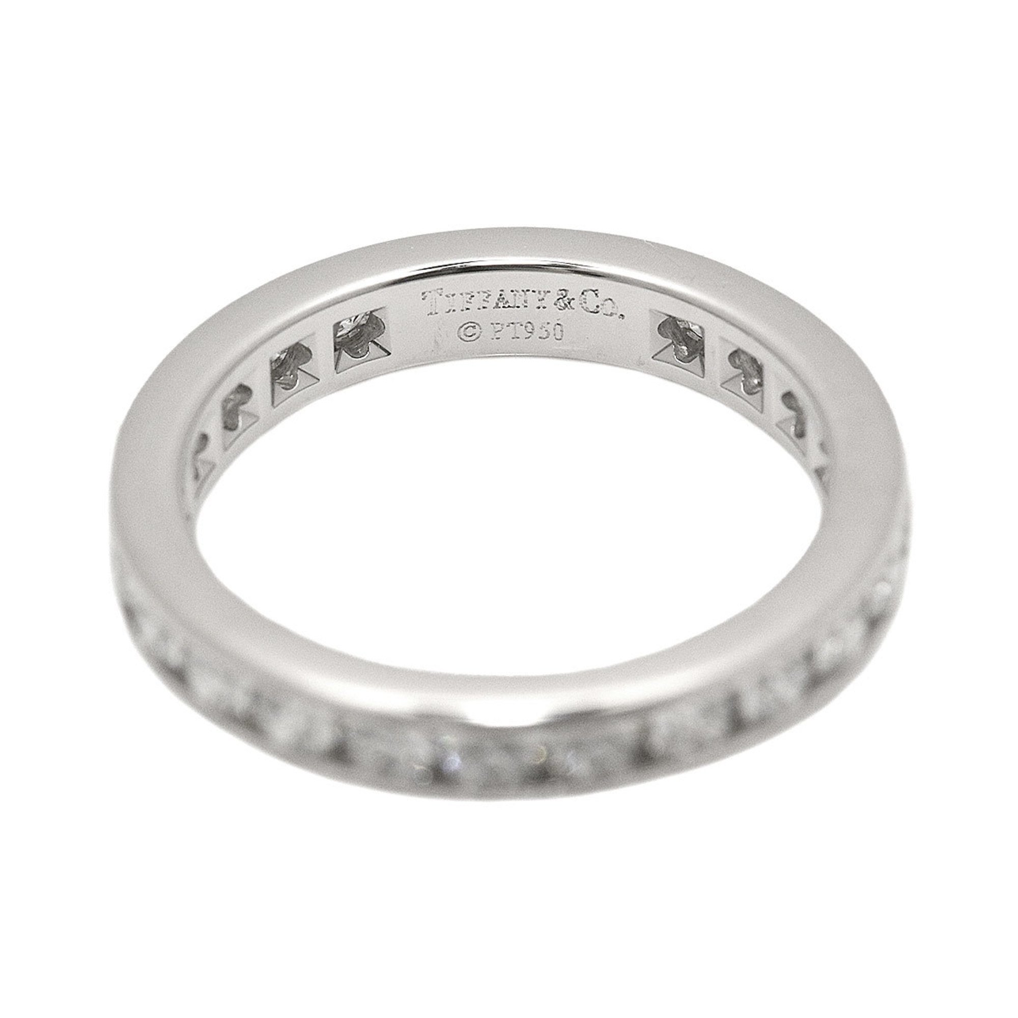 Tiffany & Co. Full Circle Channel Setting Ring Size 8 Diamond Pt Platinum