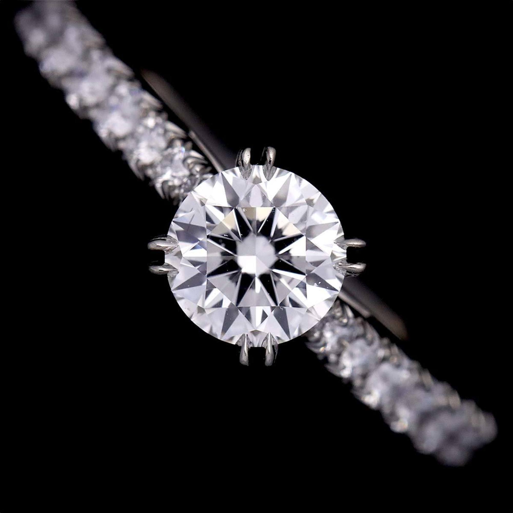 Harry Winston Brilliant Love Diamond 0.52ct E/VVS1/3EX Size 11 Ring Pt