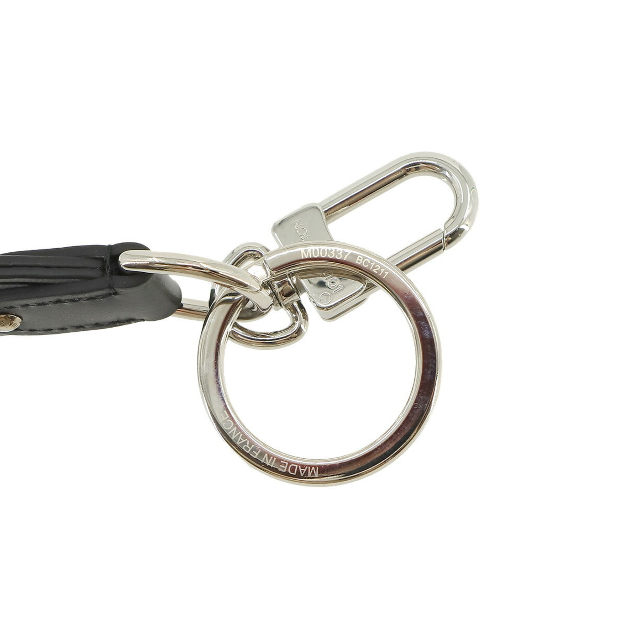 Louis Vuitton LOUIS VUITTON Monogram Eclipse Reverse Dragonne Capital LV Keychain Bag Charm Black Grey M00337