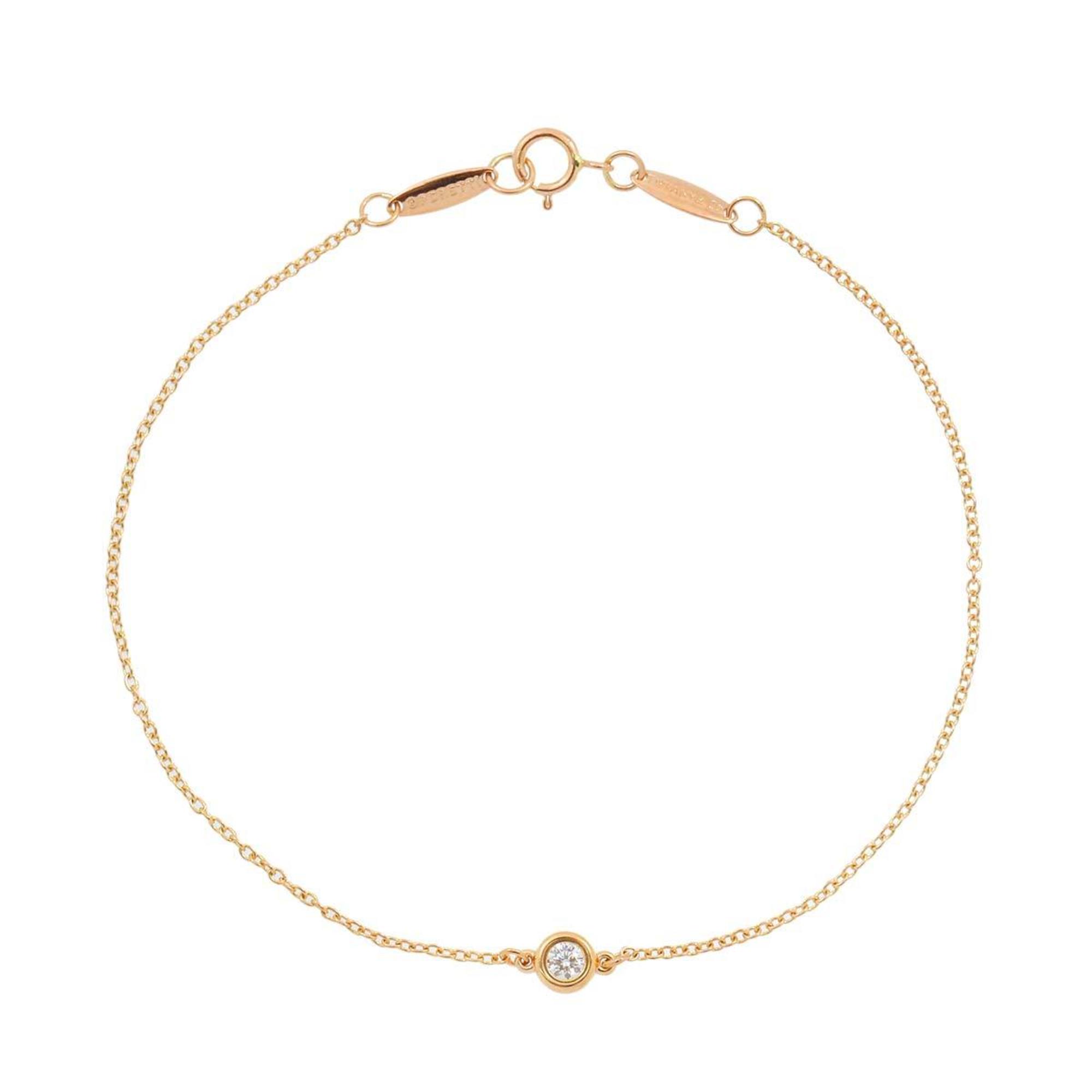 Tiffany & Co. By the Yard Diamond Bracelet 19cm K18 PG Pink Gold 750 The