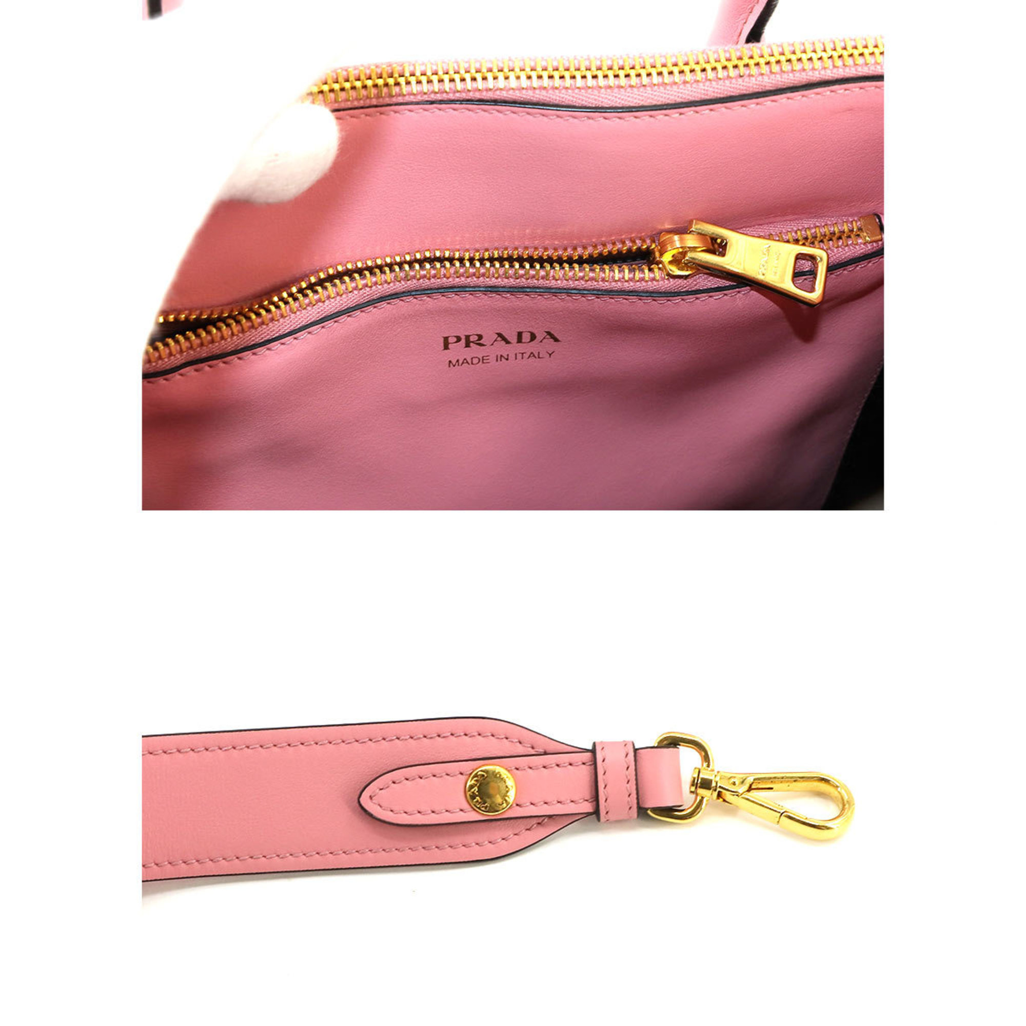 PRADA Paradigm 2way hand shoulder bag in Saffiano leather, Petalo pink 1BA103 Bag