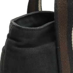 HERMES Troca Horizontal PM Tote Bag Handbag Canvas Leather Black Brown Beige