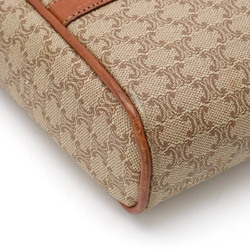 CELINE Macadam shoulder bag clutch PVC leather beige brown
