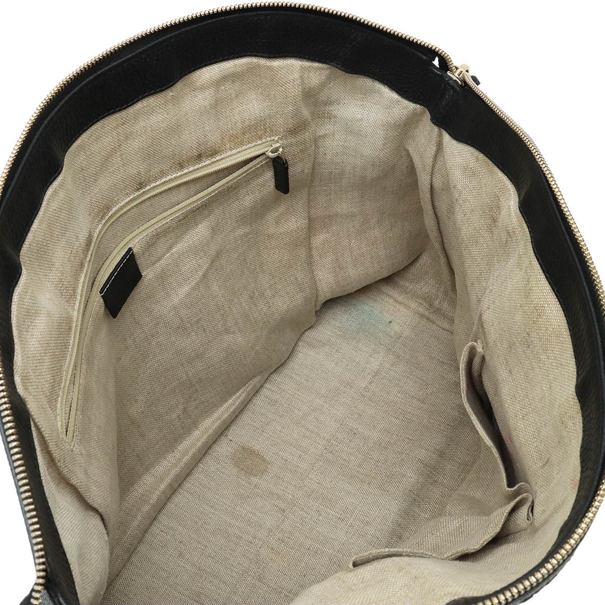 GUCCI Interlocking G Tote Bag Handbag Shoulder Black 449660