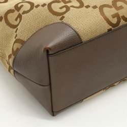 GUCCI Ophidia Jumbo GG Medium Tote Bag Shoulder Leather Beige Brown 631685