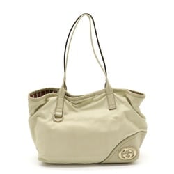 GUCCI Gucci New Brit Tote Bag Shoulder Leather Ivory 169946