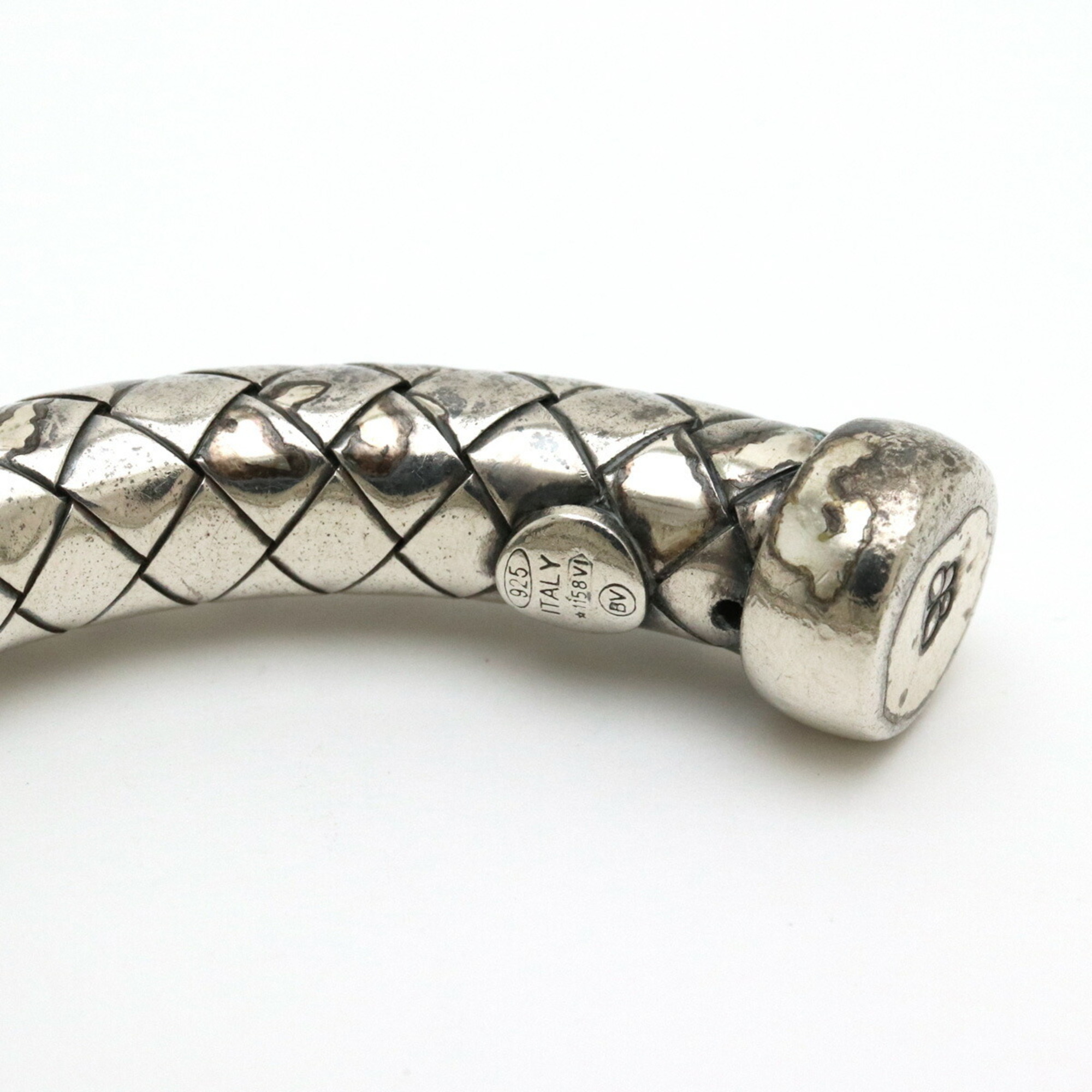 BOTTEGA VENETA Bottega Veneta Intrecciato Bracelet Bangle Silver SV925
