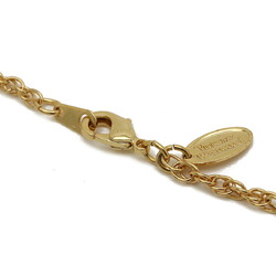 Vivienne Westwood Teddy Bear Motif Necklace Pendant Rhinestone Silver Gold Color