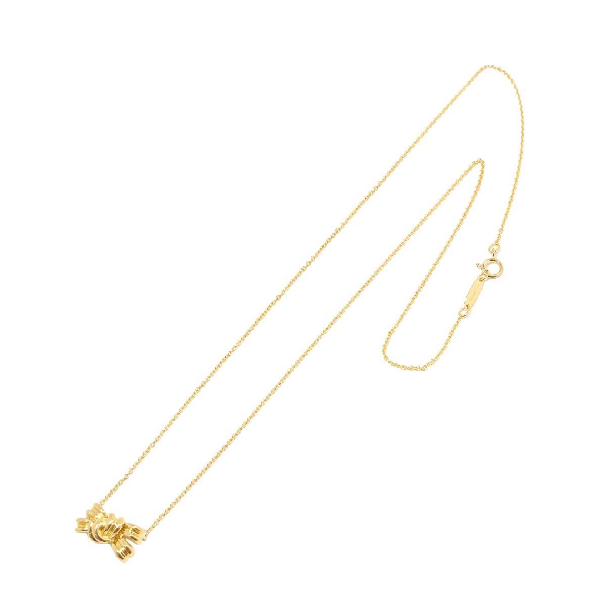 Tiffany & Co. Necklace 41cm K18 YG Yellow Gold 750 Ribbon