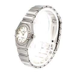 OMEGA Constellation My Choice 1465.71 Diamond Bezel Ladies Watch White Shell Dial Quartz