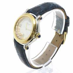 Chopard Happy Sports Combi 27/8239-23 Men's Watch Date 7P Moving Diamond White Dial K18YG Yellow Gold Quartz