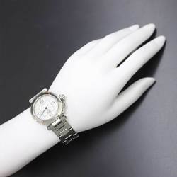 Cartier Pasha C Big Date W31055M7 Boys' Wristwatch White Dial Automatic Self-Winding Watch PashaC
