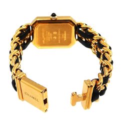 CHANEL Premiere S size H0001 Ladies watch Black dial Gold quartz