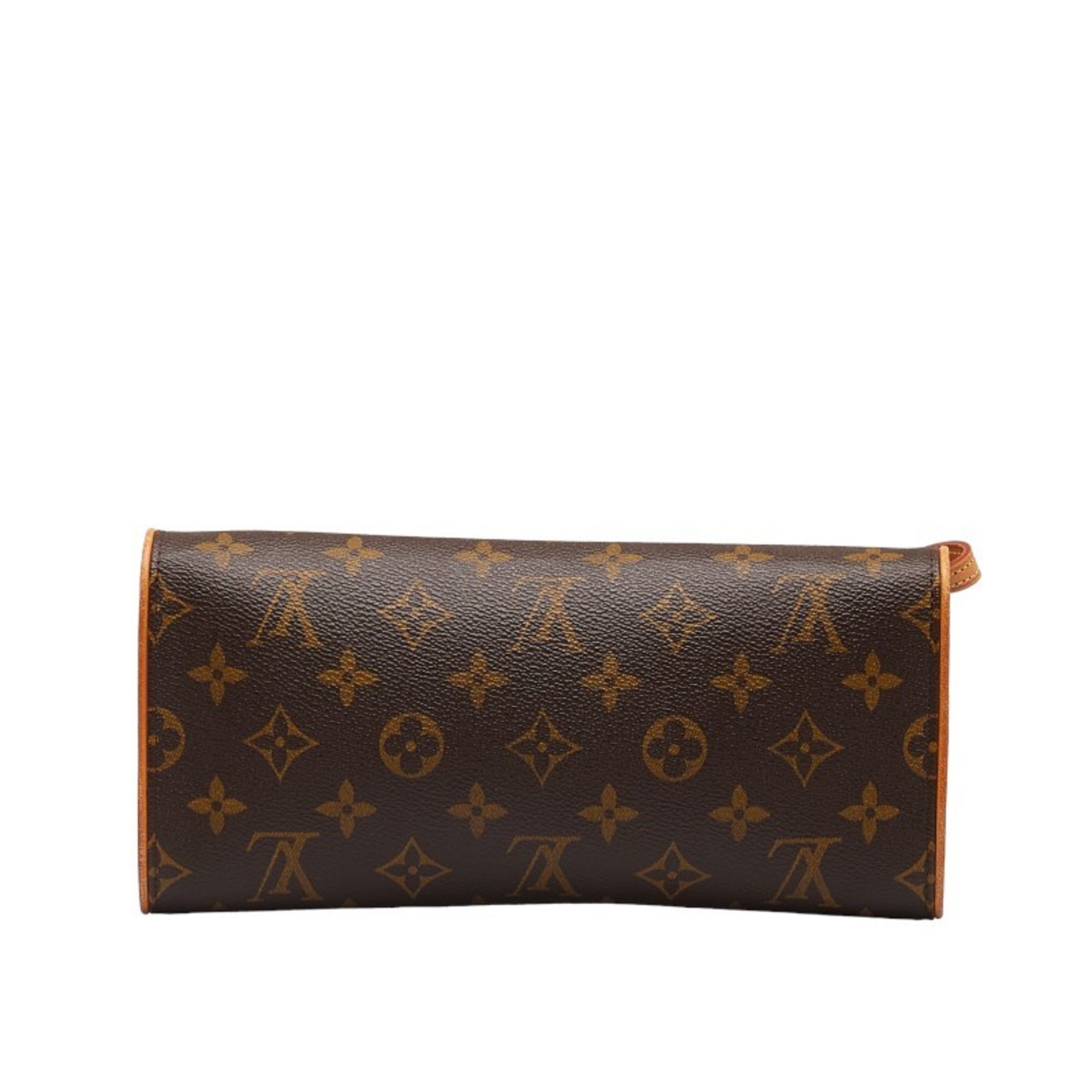 Louis Vuitton Monogram Pochette Twin GM Shoulder Bag M51852 Brown PVC Leather Women's LOUIS VUITTON