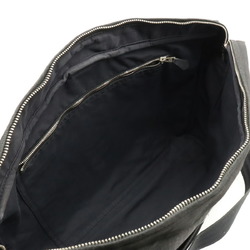 HERMES Acapulco Basas MM Shoulder Bag Toile Chevron Leather Black