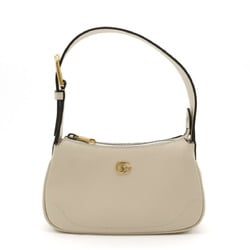 GUCCI Aphrodite GG Marmont Petit Shoulder Bag Handbag Leather Light Beige 739076