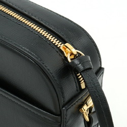 GUCCI Horsebit 1955 Small Shoulder Bag Pochette Leather Black 760196