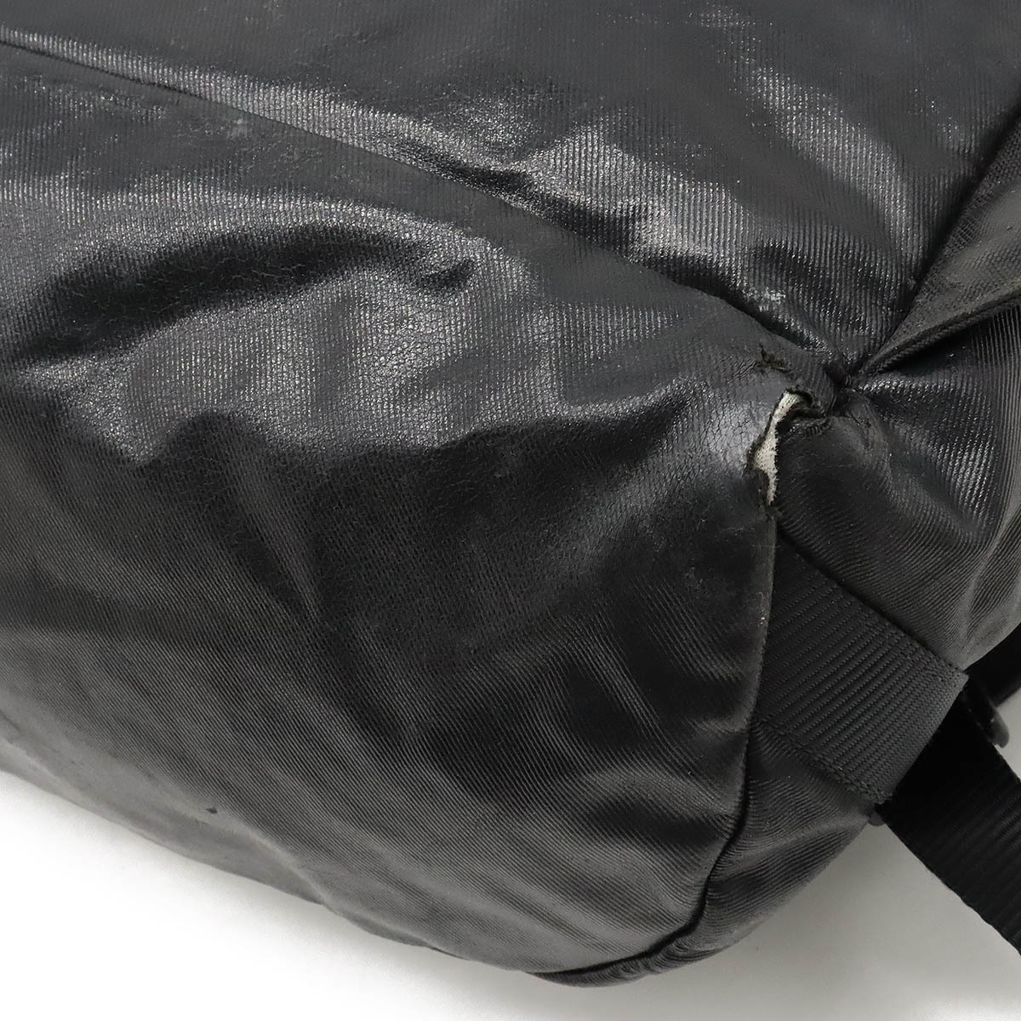 CHANEL Chanel Sport Line Coco Mark Shoulder Bag Coated Canvas Black A35976