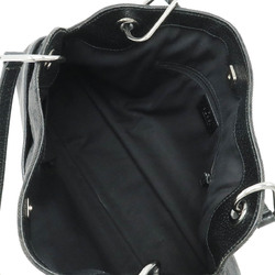 GUCCI GG canvas shoulder bag tote leather black 121023
