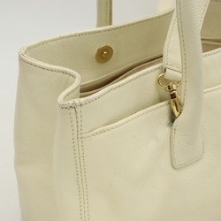 CHANEL Chanel Executive Line Coco Mark Tote Bag Handbag Shoulder Cream A15206