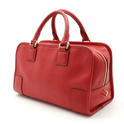 LOEWE Amazona 28 Anagram Handbag Boston Bag Leather Red 352.35.A03