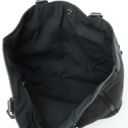 GUCCI GG denim tote bag shoulder canvas leather black 268639