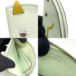 Hermes Wallet Paddock White x Yellow Wallet/Coin Case Coin Purse Horse Serie Women's Chevre Leather HERMES
