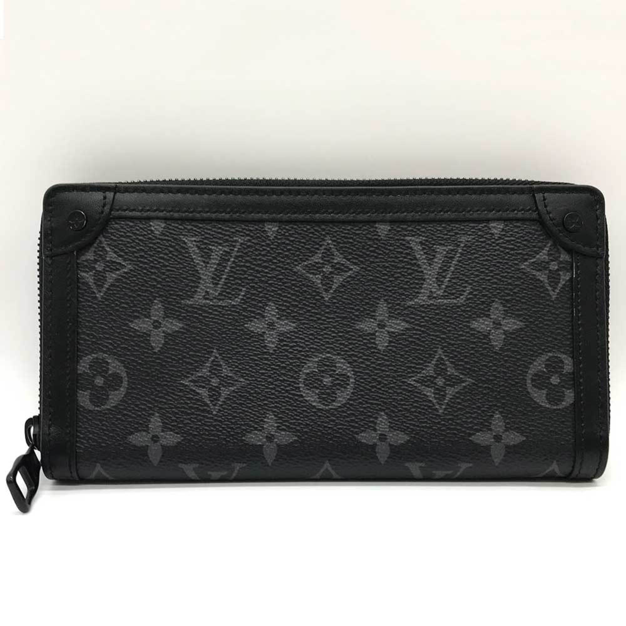 Louis Vuitton Trunk Zippy Wallet Monogram Eclipse LOUIS VUITTON Black Men's