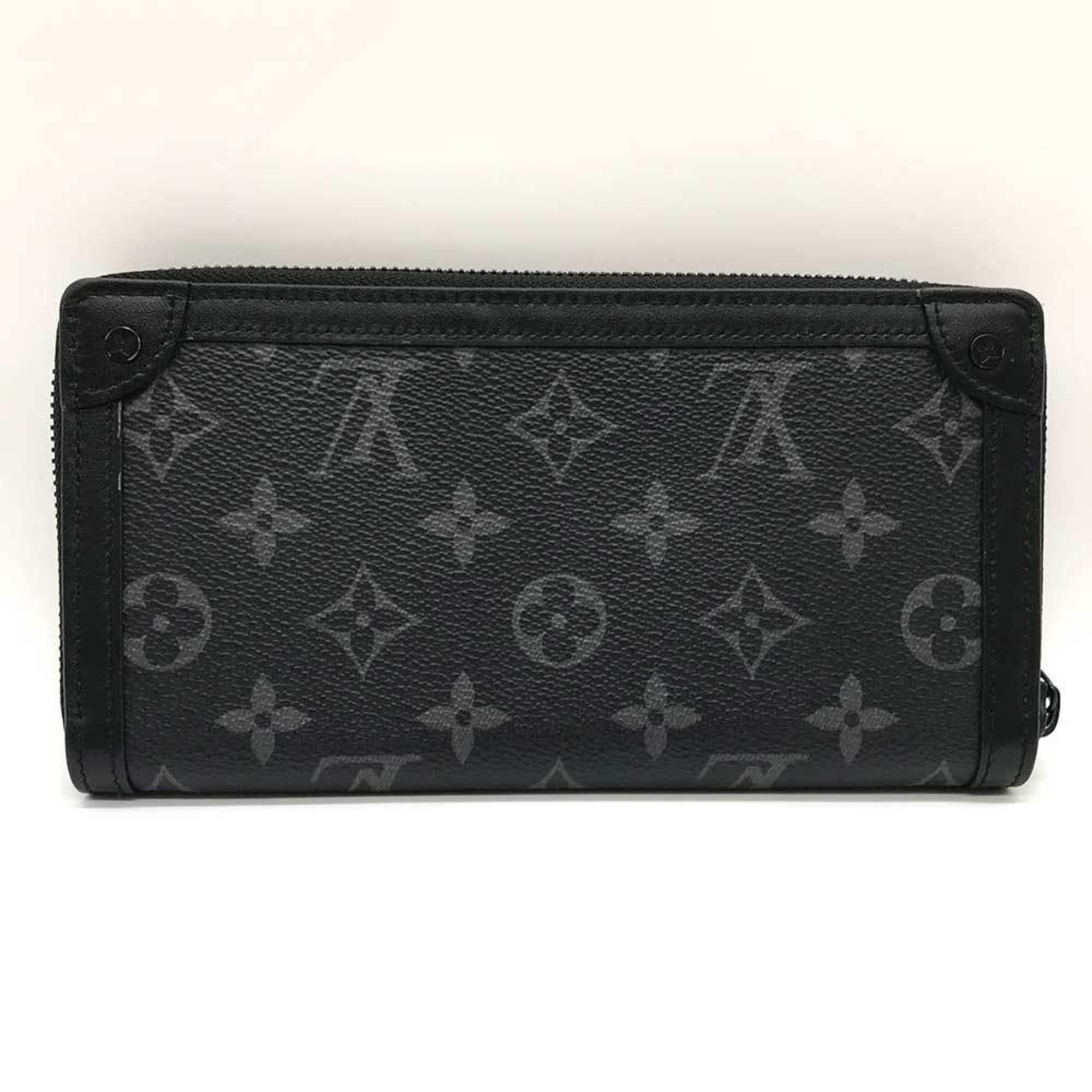 Louis Vuitton Trunk Zippy Wallet Monogram Eclipse LOUIS VUITTON Black Men's