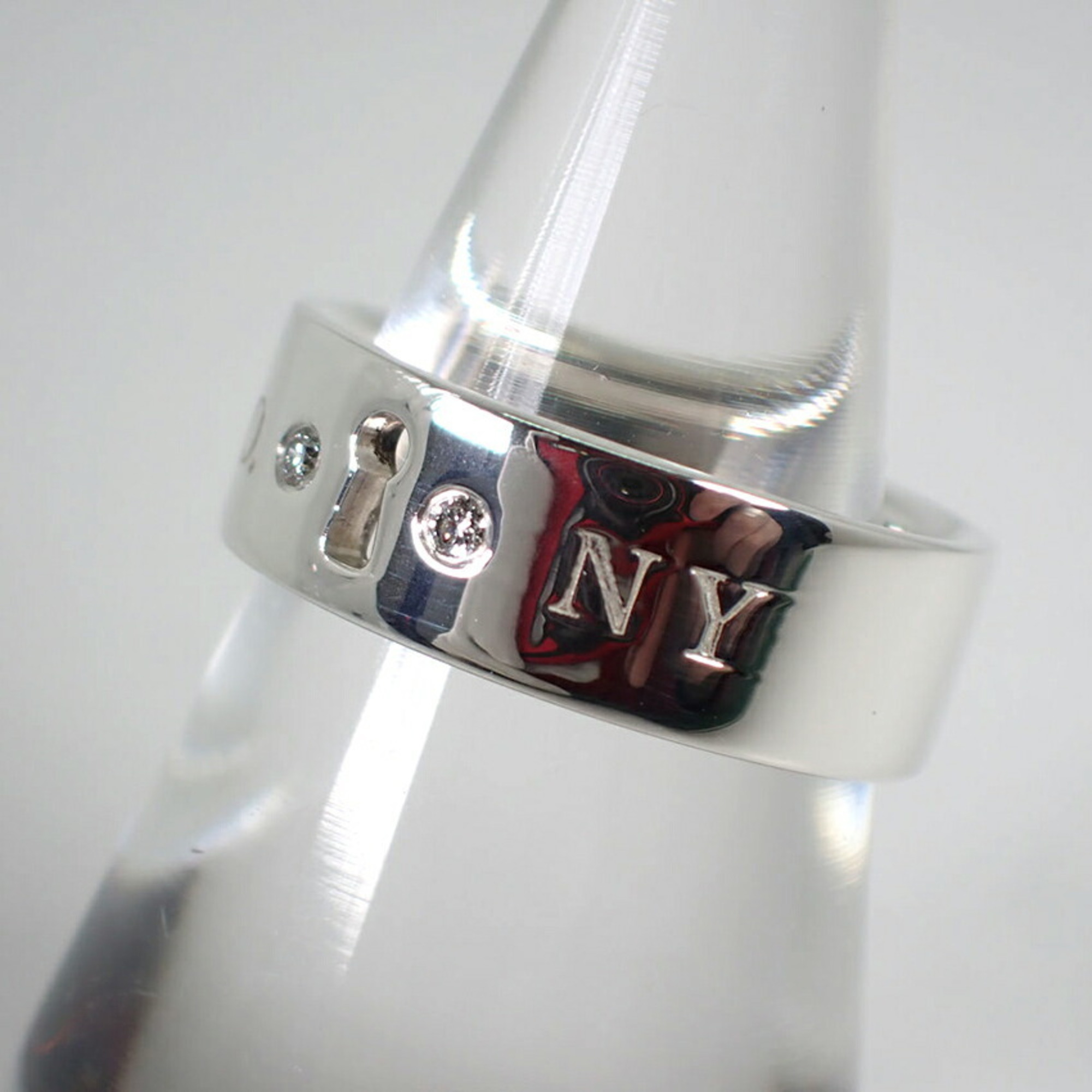 TIFFANY 925 Diamond Rock Ring Size 7.5