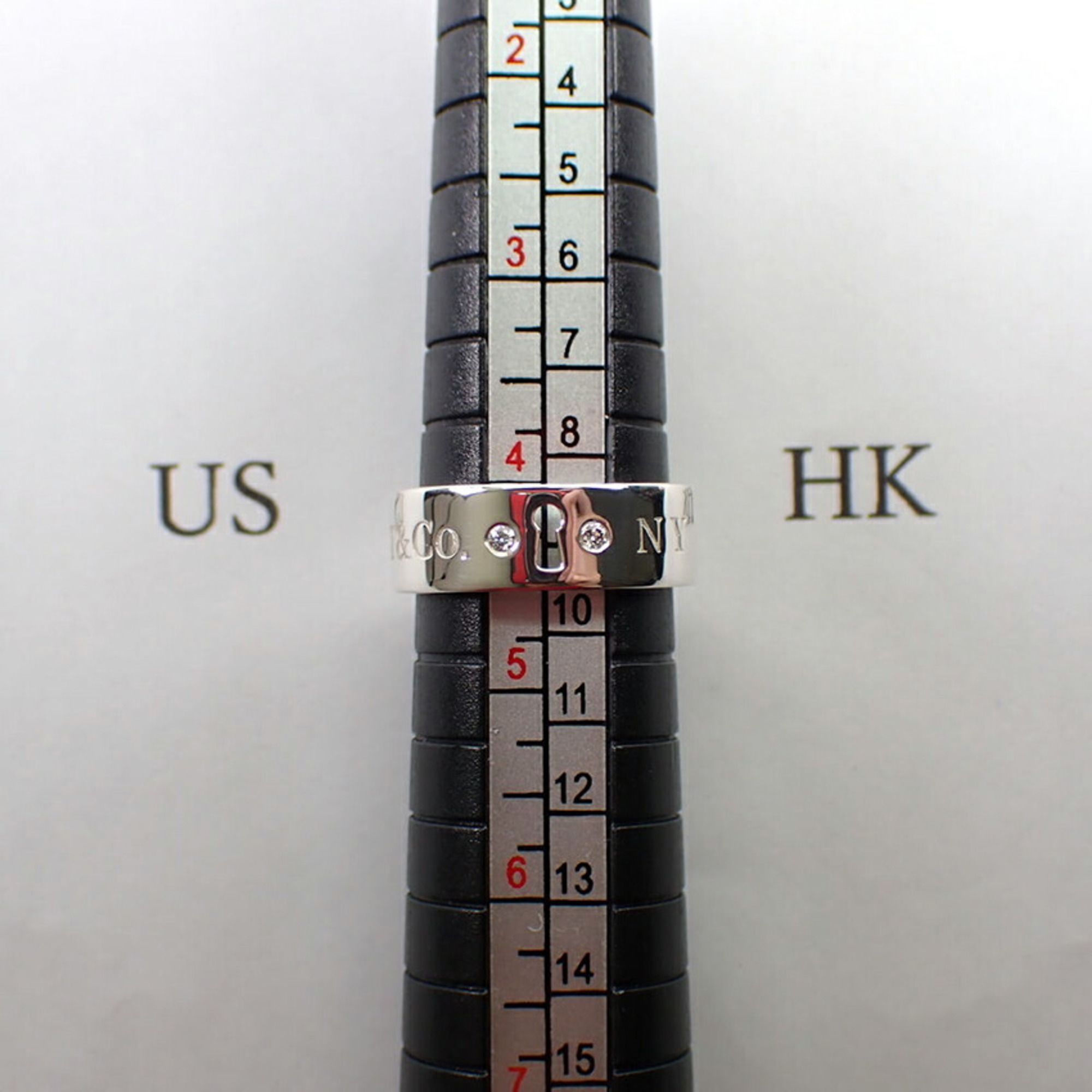 TIFFANY 925 Diamond Rock Ring Size 7.5