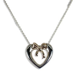 TIFFANY 925 750 Heart Ribbon Combination Pendant Necklace