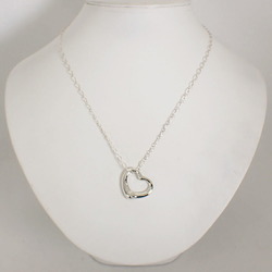 TIFFANY 925 Heart Oval Link Chain Pendant