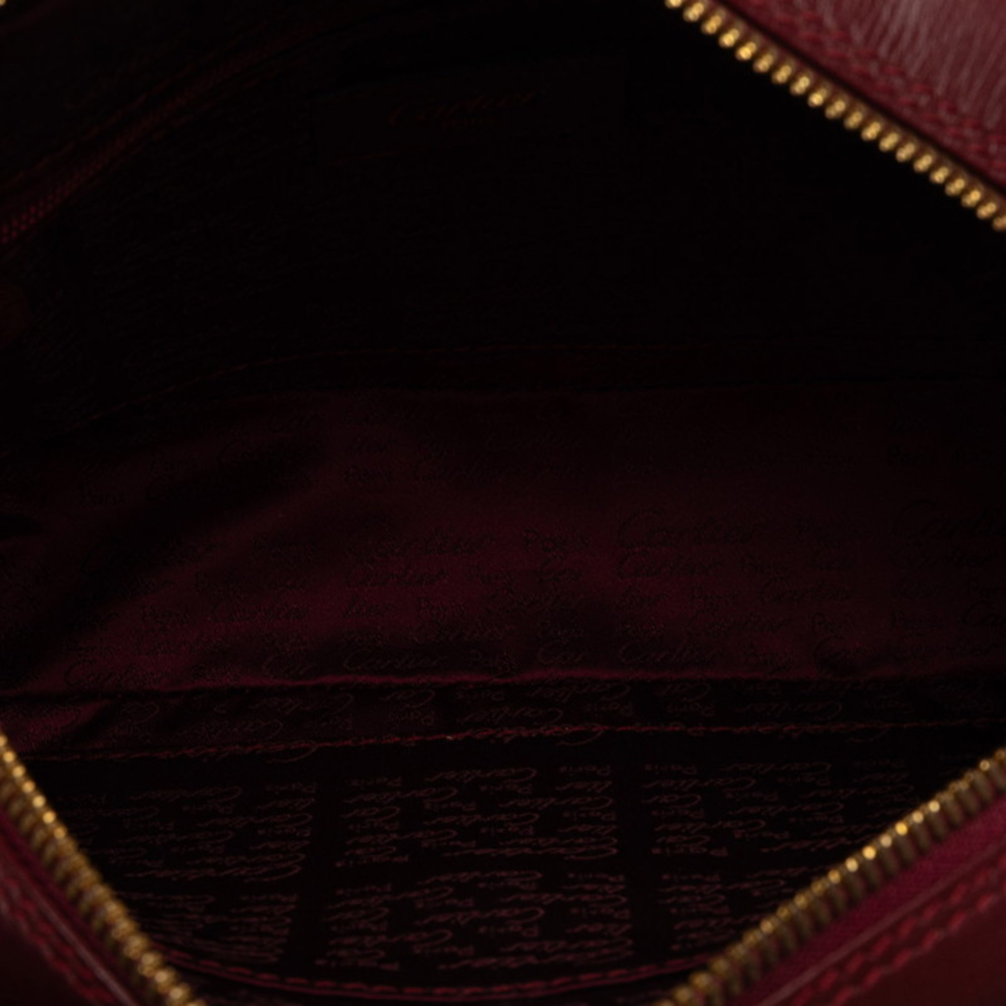 Cartier Must Line Shoulder Bag Wine Red Leather Women's CARTIER