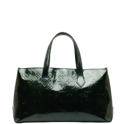 Louis Vuitton Monogram Vernis Wilshire PM Handbag M93684 Blue Nuit Green Patent Leather Women's LOUIS VUITTON