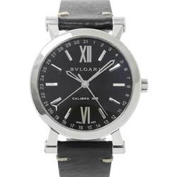 BVLGARI Sotirio Calibro SB43S Men's Watch Date Black Dial Luton Automatic