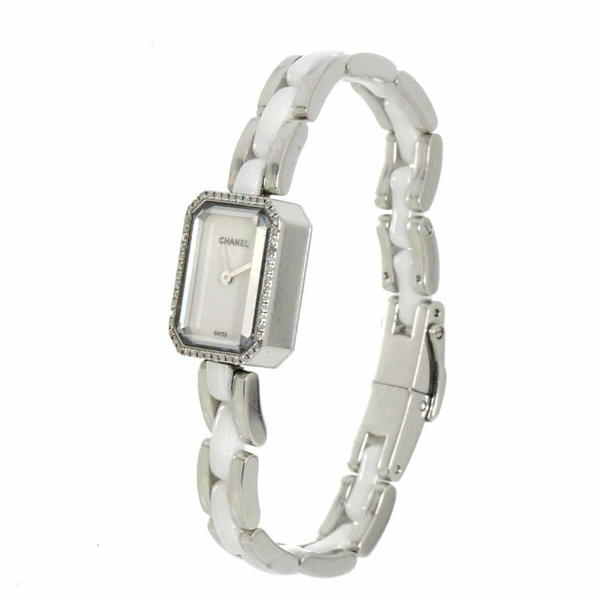 CHANEL Premiere H2132 Ladies' Watch Diamond Bezel White Ceramic Quartz