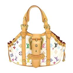 Louis Vuitton LOUIS VUITTON Monogram Multicolor Theda PM Hand Bag Blanc M92348 Gold Hardware