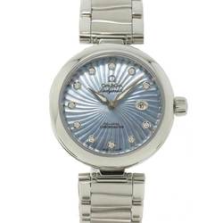OMEGA DeVille Ladymatic Co-Axial 425 30 34 20 57 002 Ladies Watch 11P Diamond Date Blue Shell Dial Luton Automatic